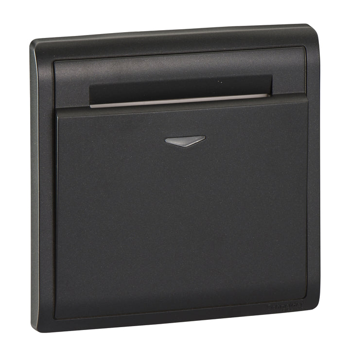 Schneider Electric 16A 250V Electronic Key Card Switch with Time Delay, Matt Black - E8231EKT_MB_G1