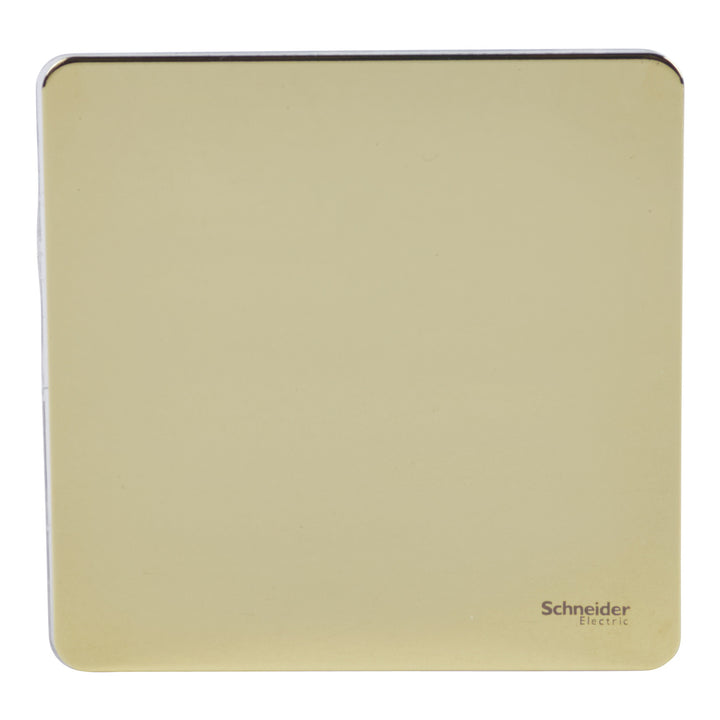 Schneider Electric Blank plate, Ultimate, 1 gang, polished brass - GU8410-PB