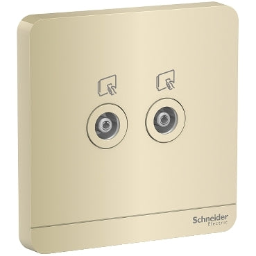 Schneider Electric AvatarOn, TV socket, , 75 Ohm, Wine Gold E8332TV_WG