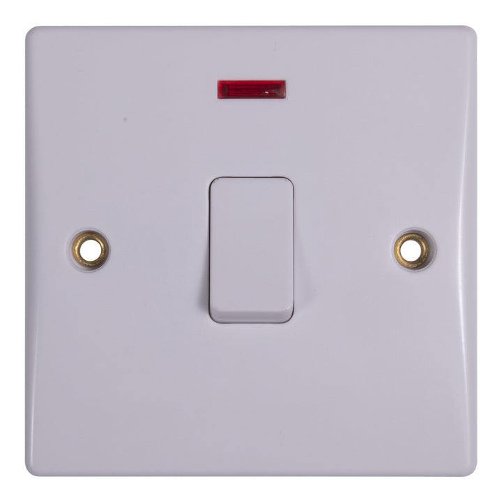 Schneider Electric Ultimate Slimline - 2-pole switch with flex outlet - 1 gang - white - GU2014