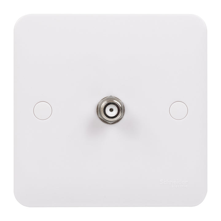 Schneider Electric Lisse Square edge white moulded - SAT socket F type - GGBL7030S