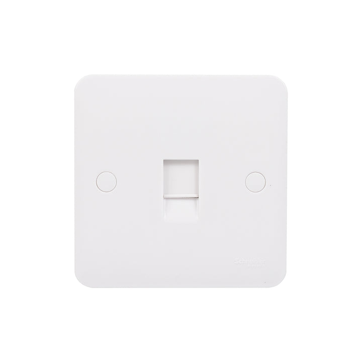 Schneider Electric Lisse - Square edge white moulded - data/telephone socket - RJ11 - matt white - GGBL7051S