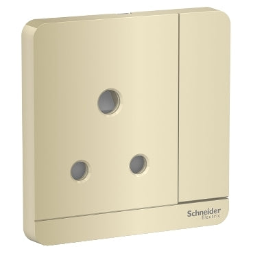 Schneider Electric AvatarOn, switched socket, 3P, 15 A, 250 V, Wine Gold E8315_15N_WG_G12