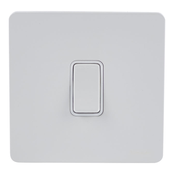 Schneider Electric Plate switch, Ultimate Screwless flat plate, 1-pole 2-way, screw terminals, IP20, white metal - GU1412-WPW