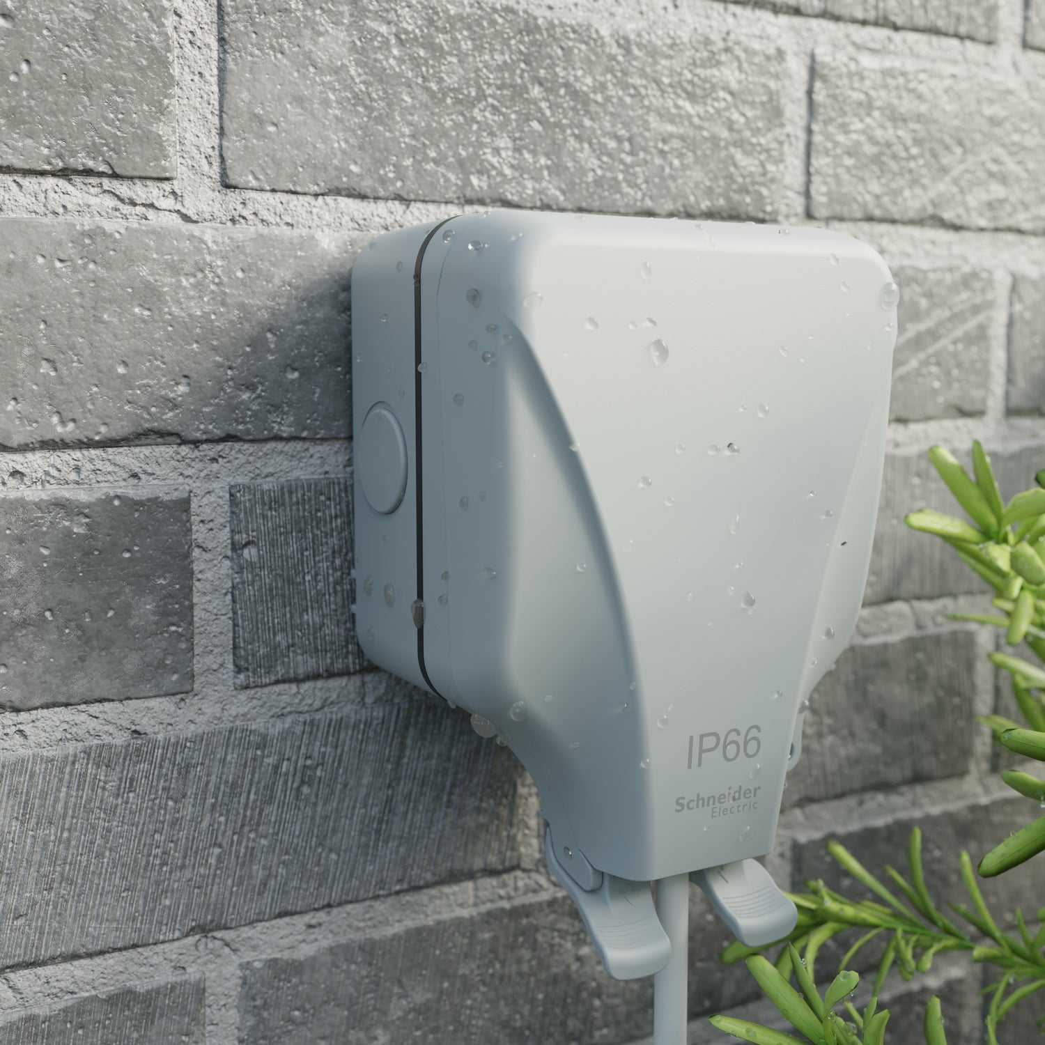 Schneider Electric Mureva 13A Switched Socket IP66 Grey Outdoor ...