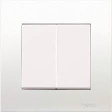 Schneider Electric Kb32R_1 - مفتاح لوحة أحادي الاتجاه 2 عصابة - 16Ax - ألومنيوم فضي / أبيض