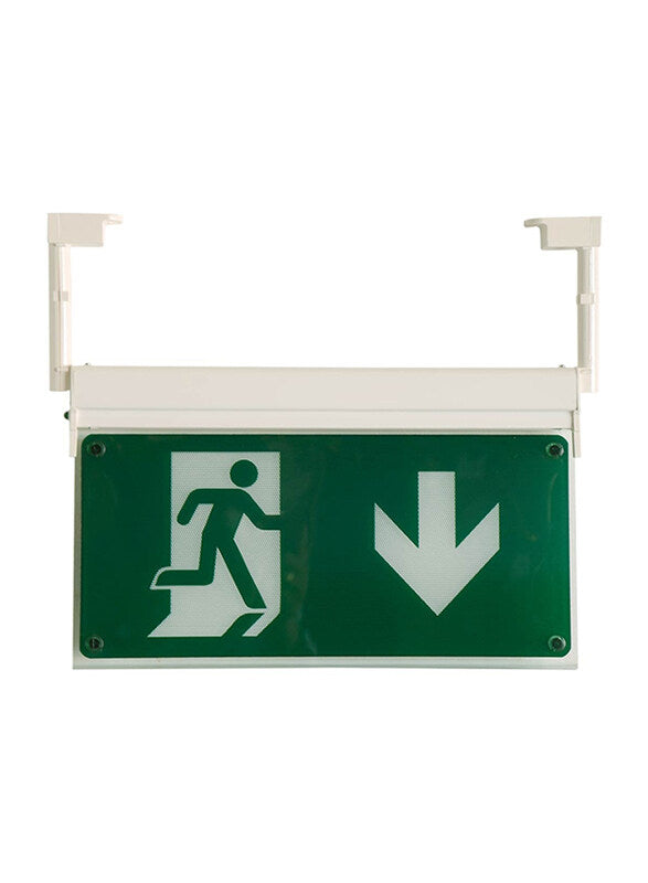 Olympia Emergency Luminar Eco Maintained Exit Sign Down Arrow MLD34D Green