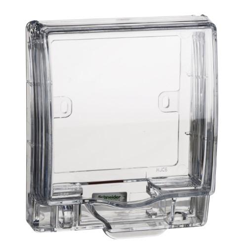 Schneider Electric HEAVY DUTY WEATHERPROOF THICK COVER TRANSPARENT SINGLE ONE GANG - E223RTR