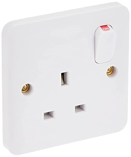 Schneider Electric Lisse Uk Standard Switch Socket White, 1 Gang 13A Bs 1363-2 - Ggbl3010Nis