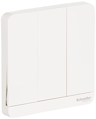 Schneider Electric AvatarOn 3 Gang 1 Way Switch 16Ax 250V - Metal Gold Hairline/ White/ Wine Gold/ Dark Grey/ Dark Wood E8333L1 (Single Piece / Pack of 3 / Pack of 5)