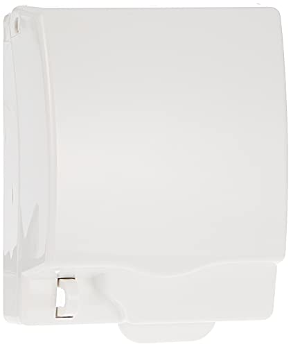 Schneider Electric Full Time Protection Weatherproof Single Gang Socket Cover (White) IP55