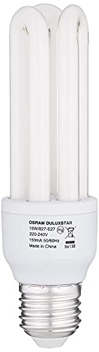 Osram Duluxstar Energy Saving Compact Fluorescent Lamp E27 Stick Shape Bulb 15W Warm White/ Day Light