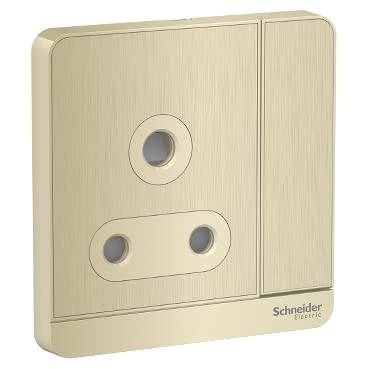 Schneider Electric AvatarOn Switched Socket 3P 15A 250V - Metal Gold Hairline/ White/ Wine Gold E8315_15N_G12