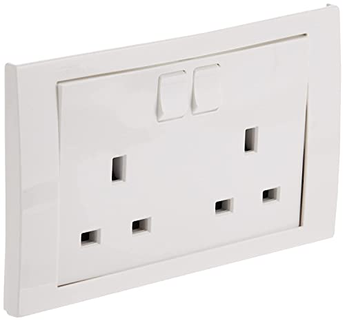 Schneider Electric KB25 Vivace White - Double Switched Socket 13 A 230 V 1 Gang -White