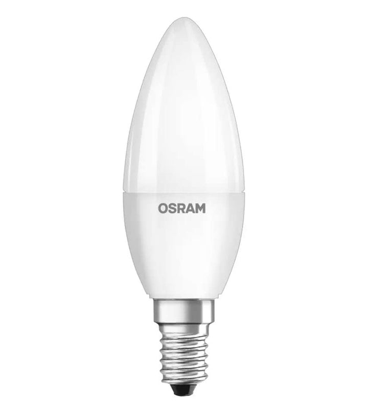Osram E14 LED Bulb Classic B40 Warm White 4.9W Frosted Non-Dimmable 2700K