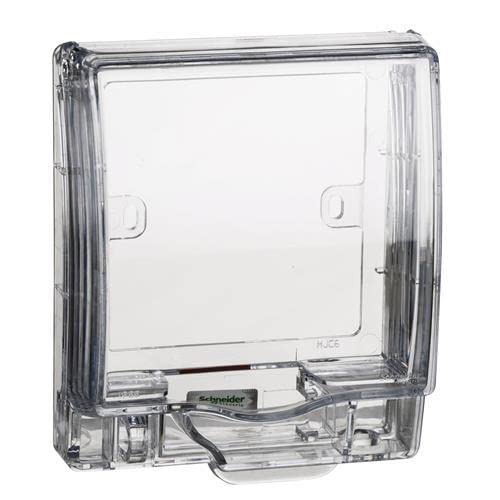 Schneider Electric Heavy Duty Weatherproof Thick Cover Transparent Single One Gang - E223RTR