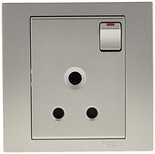 Schneider Electric Vivace Silver - Single Switched Socket 13 A 230 V 1 Gang -Silver KB15_AS