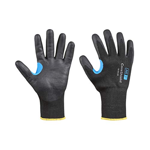 Honeywell Coreshield A6/F Coated Cut Resistant Work Safety Glove Nitrile Micro-Foam Black Coating, Mf, 13G - 26-0513B -Size 9L / 10XL