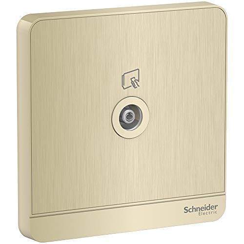 Schneider Electric AvatarOn Tv Socket 75 Ohm - Dark Grey/ Gold Hairline/ White/ Dark Wood/ Wine Gold E8331TV (Single Piece / Pack of 3 / Pack of 5)