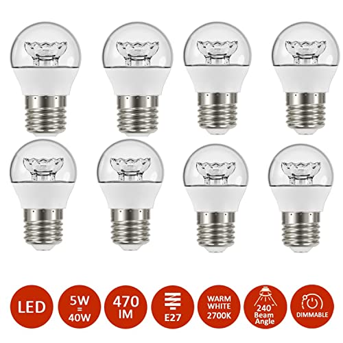 5x OSRAM CLASSIC P Dimmable LED Bulbs - E27 40W Equivalent, Matt, Warm White (2500-3000K)