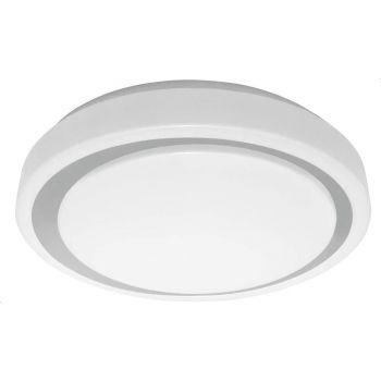 Ledvance Smart LED Wall and Ceiling Luminaire for Indoor Use with Wi-Fi Tech (3000K-6500K) 380mm, Compatible with Google and Alexa Voice Control, Smart+ Wi-Fi Orbis Moon - Grey | LVSMART15WMOONTWWF