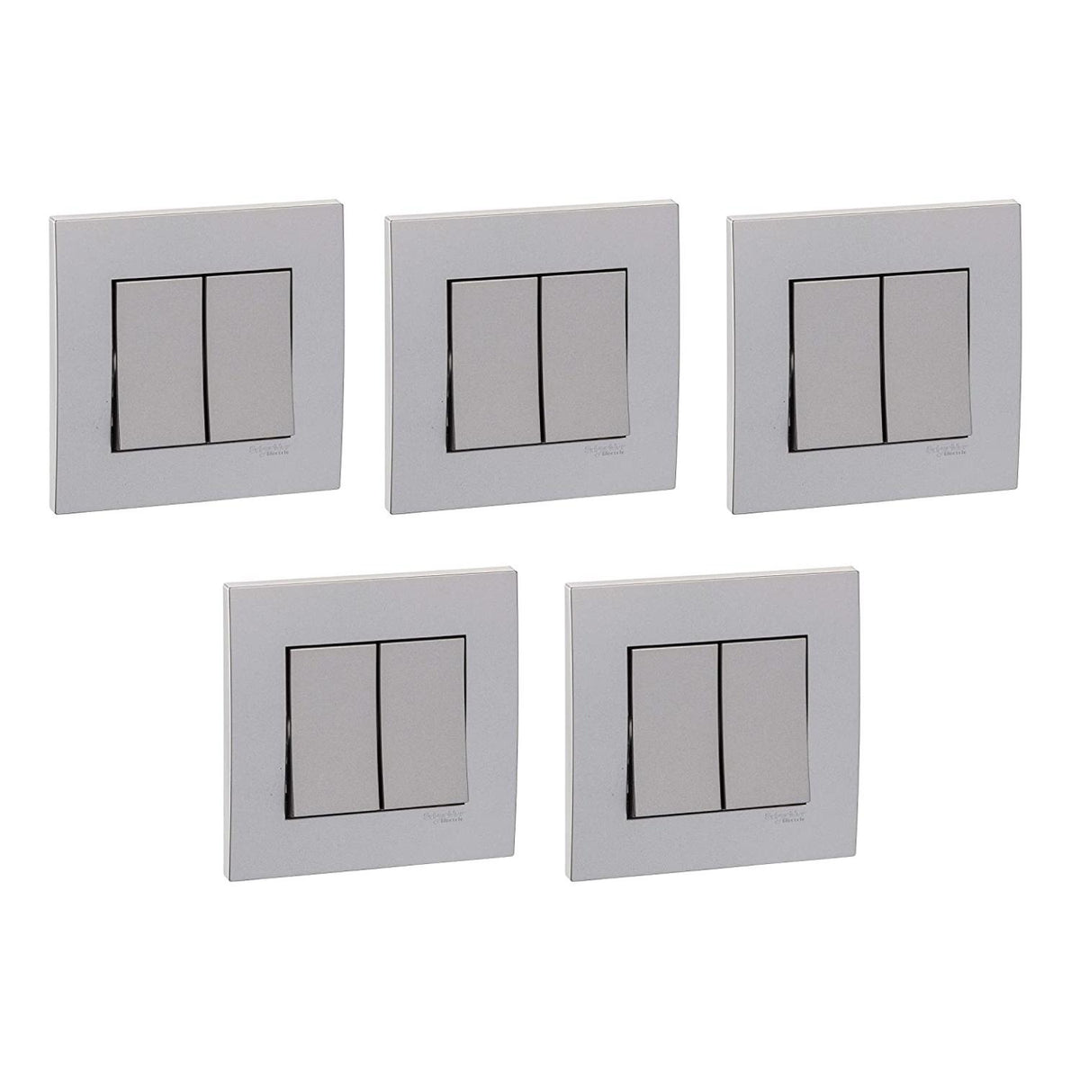Schneider Electric KB32R_As Vivace Silver - 2-Way Plate Switch 2 Gang
