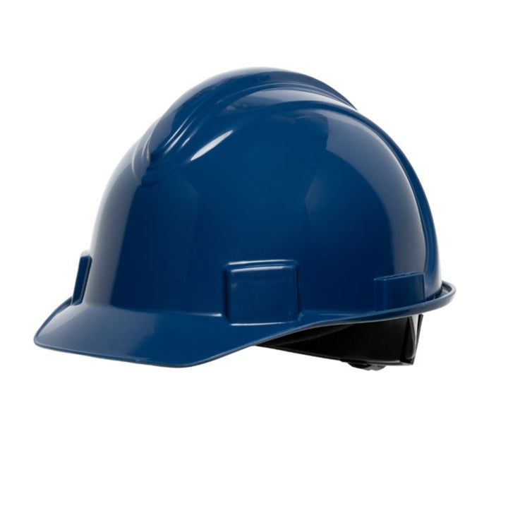 خوذة السلامة Honeywell North ذات الحافة القصيرة / القبعة الصلبة غير المزودة بفتحات تهوية، تعليق بـ 4 نقاط - أزرق داكن/ أحمر/ أصفر/ أبيض