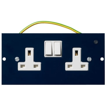 Schneider Electric Mita - لوحة تركيب مقاس 87 مم - مقبس ومخرج مزدوج - INS55300 (DE/CE)