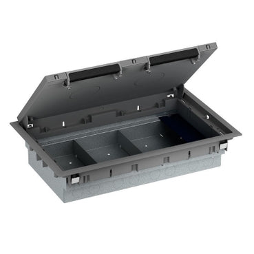 Schneider Electric Mita - empty floor box - 3 compartments - plastic - 70 mm - INS53070