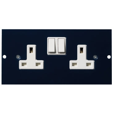 Schneider Electric Mita - 87 mm mounting plate - twin switched socket-outlet  - INS55301 (DE)