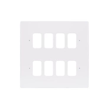 Schneider Electric Ultimate - moulded plate Grid system - 8 gangs - white - GUG08G